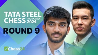 Indian Derby Gukesh v Vidit Table Topper Anish Faces Ding With Shared Lead  Tata Steel 2024 Rd 9 [upl. by Aeslehc]