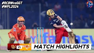 RCB vs GG 13th Match WPL 2024 Highlights  Women IPL Highlights 2024  Cricket wpl 2024 highlights [upl. by Akemrehs861]