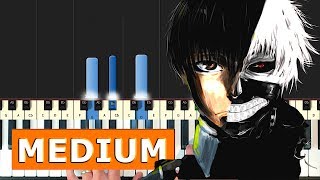 Tokyo Ghoul  Unravel  MEDIUM Piano Tutorial how to play [upl. by Akinot108]