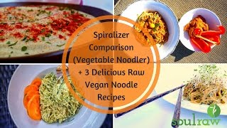 Spiralizer Comparison Vegetable Noodles Creator  3 Recipes and what to do with the leftovers [upl. by Arbmat]