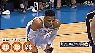 Russell Westbrook Triple Double Counter  Historical 202020 Game [upl. by Iseabal711]