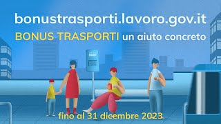 Utilizzi il trasporto pubblico Riparte il Bonus trasporti [upl. by Auhsot120]