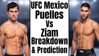 UFC Mexico Claudio Puelles Vs Fares Ziam Breakdown and Prediction [upl. by Haukom]