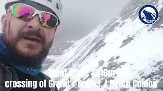 Mont Blanc 4810m  crossing Death Couloir [upl. by Halludba]