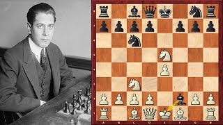 Capablancas Quickest Victory 9 moves [upl. by Steel]