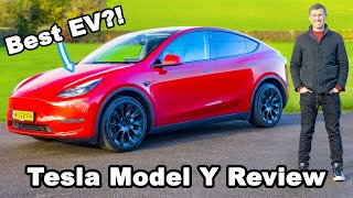 Tesla Model Y 2022 review  the BEST electric SUV [upl. by Aihsatal281]