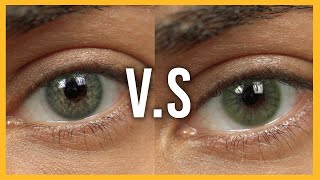 Hidrocor Jade Vs Amazonia Green  Solotica Green Contact Lenses [upl. by Horwitz]