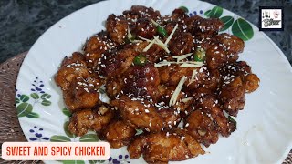 Sweet And Spicy Chicken  Korean Chicken Recipe  Hunger Pitch [upl. by Nnyleimaj]