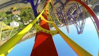 Nitro Roller Coaster POV Adlabs Imagica BampM Floorless Coaster [upl. by Enimisaj]