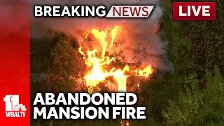 LIVE SkyTeam 11 is over a fire at an abandoned mansion in west Baltimore  wbaltvcom [upl. by Ratcliff]