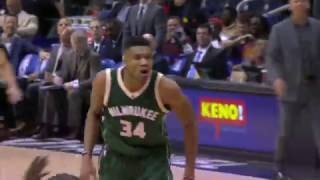 Giannis Goes Behind The Back and Slams [upl. by Hufnagel]