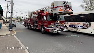 Keansburg Fire Department Tower Ladder 21190 Responding 41724 [upl. by Hinze]