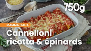 Cannelloni ricotta épinards et sauce tomate  750g [upl. by Nylemaj]