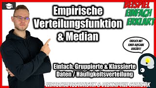 Empirische Verteilungsfunktion Median  An einem Beispiel erklärt Statistik [upl. by Silda]