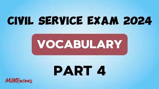 CSE REVIEWER 2024VOCABULARYVERBAL ABILITYPROFESSIONAL AND SUB PROFESSIONAL [upl. by Tawsha]