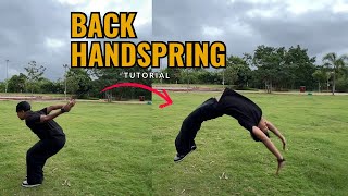 Quick back handspring tutorial in 4 easy steps by Bimal Rana [upl. by Dionis]