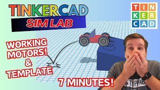 Make Tinkercad Cars That Move Sim Lab HAS MOTORS Easy Steps [upl. by Ecylahs]