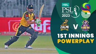 1st Innings Powerplay  Peshawar Zalmi vs Quetta Gladiators  Match 25  HBL PSL 8  MI2T [upl. by Eelloh635]