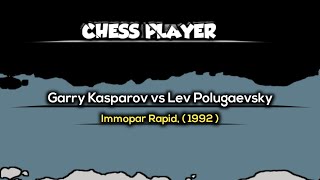 Garry Kasparov vs Lev Polugaevsky  Immopar Rapid  1992 [upl. by Abekam]