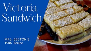 Victoria Sponge Sandwiches  Mrs Beetons 1906 Recipe [upl. by Melba]