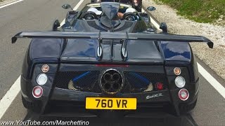 2x INSANELY LOUD Pagani Zonda 760 Racing in the Mountains [upl. by Vel94]