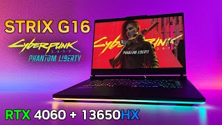 RTX 4060 Laptop  Cyberpunk 2077 Phantom Liberty  Asus STRIX G16  DLSS 35 Raytracing Pathtracing [upl. by Adnuhsar145]