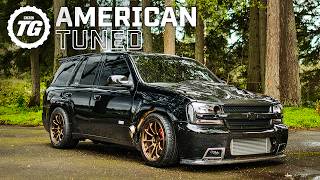 Chevrolet Trailblazer SS 1000hp Turbocharged Burnout Machine  American Tuned Ft Rob Dahm [upl. by Dnaletak368]