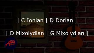 C Ionian D Dorian D Mixolydian G Mixolydian Backinh Track [upl. by Ardnajela]