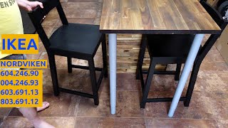 NORDVIKEN  Bar stool with backrest from IKEA furmiture assemby guide and review [upl. by Olegnaed353]