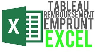 EXCEL  TABLEAU DE REMBOURSEMENT DEMPRUNT [upl. by Sirrom]