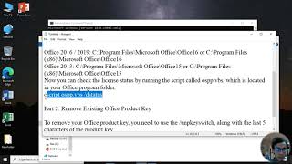 How to Remove License  Product Key for Office 2019  2016  2013 Part1 [upl. by Dinnage]