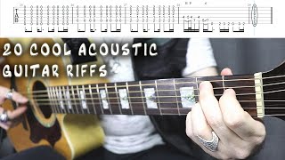 20 Greatest Acoustic Guitar Riffs  Intros  With Tabs [upl. by Areta]