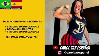 💪💪ENTRENAMIENTO COMPLETO PARA BRAZOS CAROL VAZ ESPAÑOL [upl. by Ayatan]