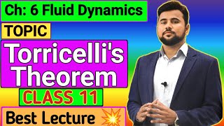 Torricellis Theorem🔥 Application of Bernoullis Equation👌 Ch6 Fluid Dynamics [upl. by Gnen]