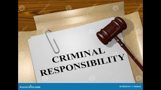 CRIMINAL RESPONSIBILITY [upl. by Picker]