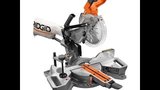 Ridgid 18 Volt Cordless 714quot Dual Bevel Miter Saw Review [upl. by Oker]