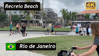 Walking Recreio dos Bandeirantes Beach Boardwalkã€4Kã€‘ ðŸ‡§ðŸ‡· Brazil Rio de Janeiro May 2021 [upl. by Atilahs642]