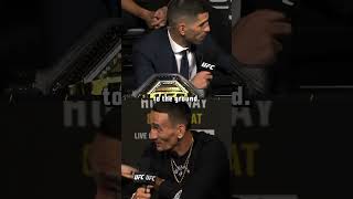 Ilia Topuria and Max Holloways heated exchange at UFC308 press conference [upl. by Inger]