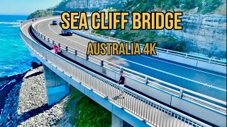 Sea cliff bridge Stanwell Park BeachWollongongSydneyNSWAustralia 4K Drone [upl. by Adnorrahs]