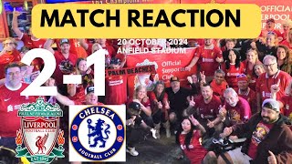 LIVERPOOL 21 CHELSEA FC  M SALAH SCORES PENALTY  C JONES SCORES WINNER  FAN MATCH REACTION [upl. by Nadab]