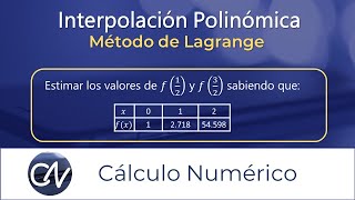 Interpolación Polinómica  Método de Lagrange  Ejercicio 1 [upl. by Butterworth]