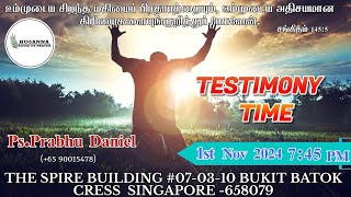 சாட்சியின் நேரம்  Testimony Time 01Nov2024 [upl. by Etnaed664]