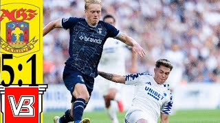 Highlights AGF aarhus vs Vejle BK  5  1   Danish superligaen 2024  Goals [upl. by Lindie896]