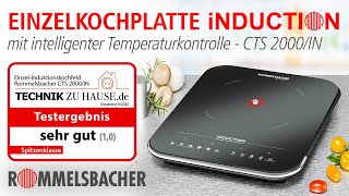 ROMMELSBACHER Einzelkochplatte INDUCTION 🍳 mit intelligenter Temperaturkontrolle 🌡️ CTS 2000IN [upl. by Nhguavaj]