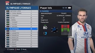 Olympique Lyon PES 2017 squad and faces [upl. by Udell198]