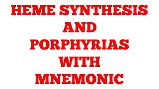 Heme Synthesis pathway with mnemonic  Porphyrias  Biochemistry [upl. by Sajet]