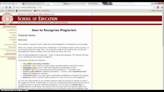 Plagiarism Tutorial 1 [upl. by Acinnor]