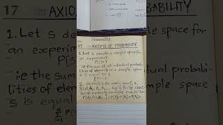 Probability Theorems  Axioms of probability The 3 axioms of probability [upl. by Evans]