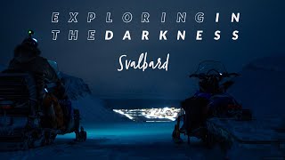 Life on Svalbard  Snowmobile in the Polar Night  Northernmost Norway [upl. by Aerdnaid]