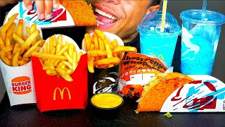 MCDONALDS VS BURGER KING VS TACO BELL MUKBANG JERRY ASMR NO TALKING EATING [upl. by Loren]